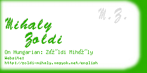 mihaly zoldi business card