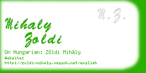 mihaly zoldi business card